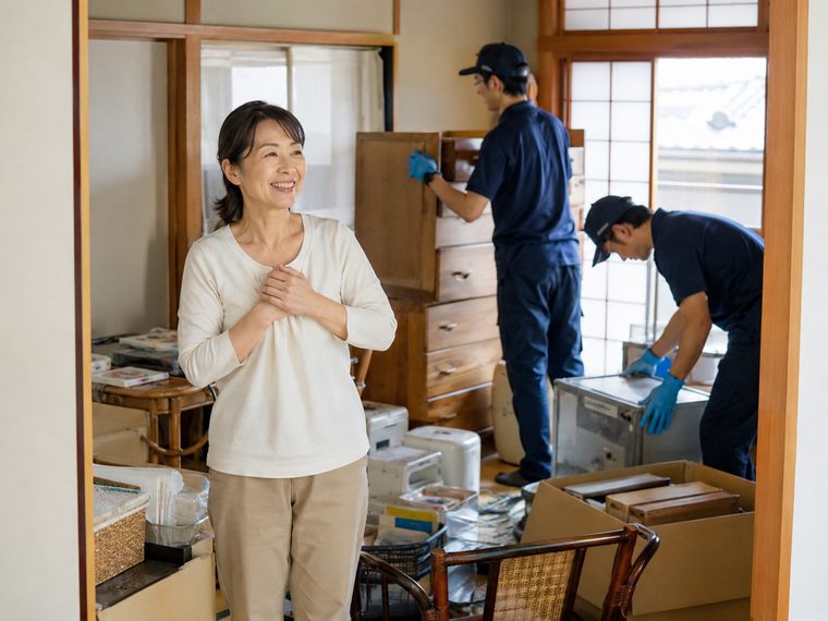 金沢市での片付け・不用品回収の様子