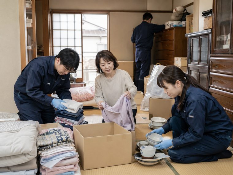 野々市市での実家の片付けの様子